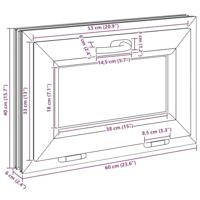 Kelderraam "RISOR" 60x40 cm Kantelbaar 3 Glas wit - thumbnail