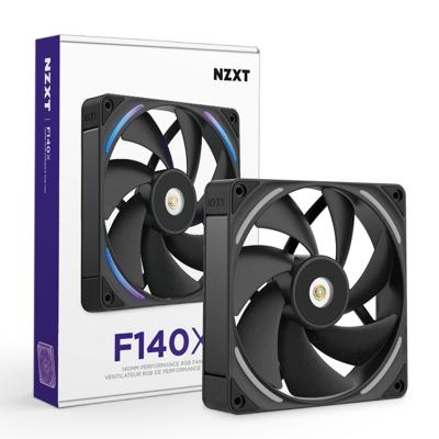 NZXT f140x rgb case fan (zwart, 140 x 140 x 30 mm, pwm)