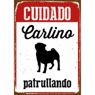 Plaat Magnet & Steel Cuidado Carlino Patrullando 14,8 x 21 cm