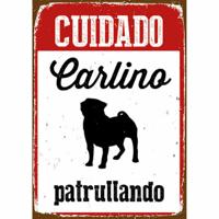 Plaat Magnet & Steel Cuidado Carlino Patrullando 14,8 x 21 cm - thumbnail