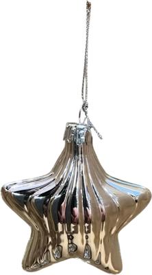 Kerstbal ster zilver 8x8 cm Uniplant - Uniplant Kerstbal ster zilver 8x8 cm Uniplant - Uniplant