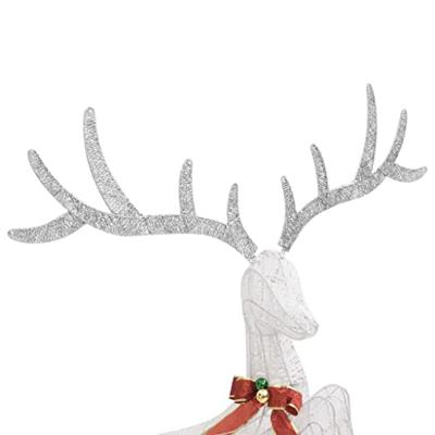 VidaXL Kerstversiering vliegend rendier koudwit 120 led's wit