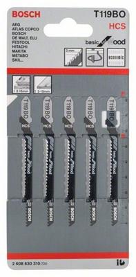 Bosch Professional T119BO Decoupeerzaagblad Basic for Wood VE=5 - 2608630310