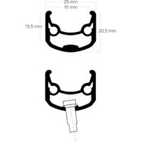 Bobike Ryde velg andra 30 28"/622 32g 14g disc alu zwart - thumbnail