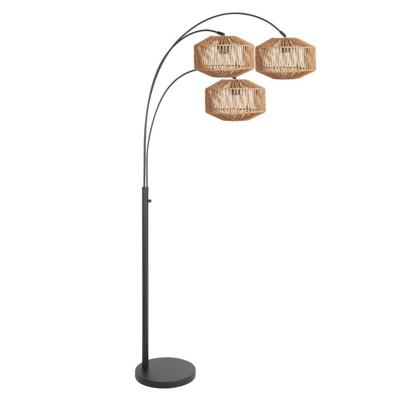 Steinhauer VloerlampSparkled Light met rotan kappen - 4496ZW