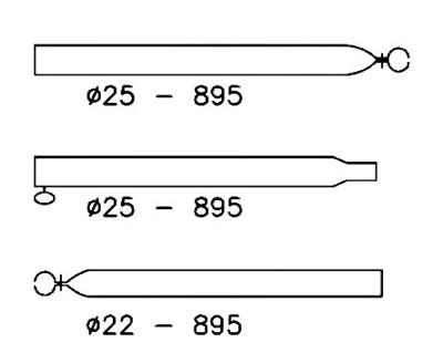 Campking Verandastang 22/25mm 170-250cm