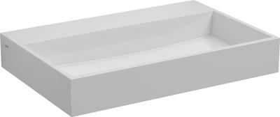 Fontein Clou Mini Wash Me Plus 48x32x7.5cm Mirenaal Marmer Glans Wit (Met Voorbewerkt Kraangat) Fontein Clou Mini Wash Me Plus 48x32x7.5cm Mirenaal Marmer Glans Wit (Met Voorbewerkt Kraangat)