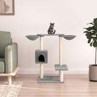 VidaXL Kattenmeubel met krabpalen 82 cm lichtgrijs - thumbnail