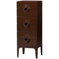 WOOOD Ladekast 'Merge' Met 6 lades, kleur Bruin/Rood - thumbnail