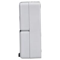 Jung 876W Wandcontactdoos Opbouwbehuizing 2-voudig Grijs 1 stuk(s) - thumbnail