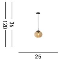 Searchlight Design hanglampPunch - 22123-1BK - thumbnail