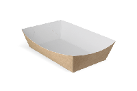 Frietbakjes A14 kraft/wit BIO - thumbnail