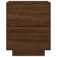 Nachtkastjes met LED 2 st bewerkt hout bruin eikenkleur - thumbnail