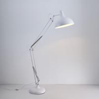 Staande lamp Dorsen bianco - E27-fitting - 25W - Wit - Metalen staander, kap en voet - Verstelbaar - IP20 voor binnen - thumbnail