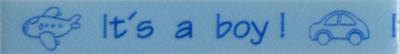 Vaessen Creative • curling ribbon 10mm 4x6m "it's a boy" blue