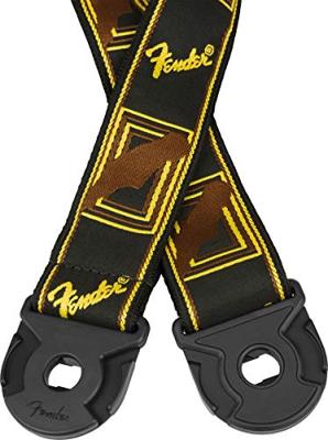 Fender Quick grip locking-end strap black yellow brown, 2"