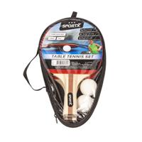 SportX Tafeltennis set incl. 2 Ballen in Tas - thumbnail
