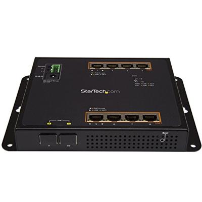 StarTech.com Industrial 8 Port Gigabit PoE+ Switch met 2 SFP MSA Slots - 30W - Robuuste GbE L2 Managed Switch - Rugged High Power Gigabit Ethernet Netwerk Switch IP-30/-40C tot +75C