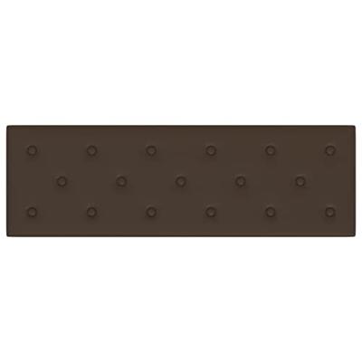 Wandpanelen 12 st 3,24 m² 90x30 cm kunstleer bruin Wandpanelen 12 st 3,24 m² 90x30 cm kunstleer bruin