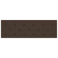 Wandpanelen 12 st 3,24 m 90x30 cm kunstleer bruin - thumbnail