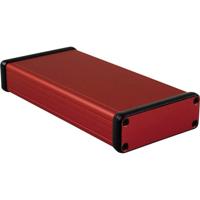 Hammond Electronics 1455J1601RD Profielbehuizing 160 x 78 x 27 Aluminium Rood 1 stuk(s) - thumbnail