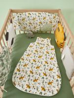 Modulaire bedbumper / veranderbare boxrand HANOÏ groen / meerkleurig - thumbnail