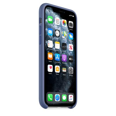Achterzijde behuizing voor mobiele telefoon - silicone - linnenblauw - voor iPhone 11 Pro Achterzijde behuizing voor mobiele telefoon - silicone - linnenblauw - voor iPhone 11 Pro