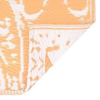 Buitenkleed 80x150 cm PP oranje en wit - thumbnail