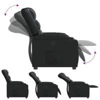 Fauteuil verstelbaar kunstleer zwart - thumbnail