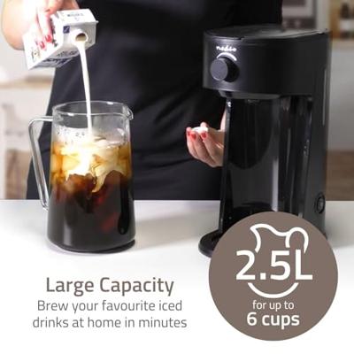 Nedis kaicm200fbk ijskoffie & ijsthee maker filter koffie 2.5 l 6 kopjes zwart