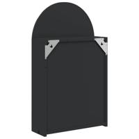Badkamerkast met spiegel en LED gebogen 42x13x70 cm zwart - thumbnail