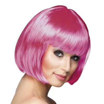 Pruik Cabaret ice roze