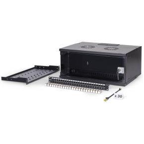 Digitus 19 network bundle, 4U cabinet and equipment, bl Zwart