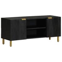 tv-meubel 105x33x46 cm bewerkt hout zwart - thumbnail