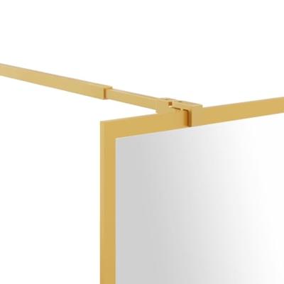 Inloopdouchewand transparant 115x195 cm ESG-glas goudkleurig - thumbnail