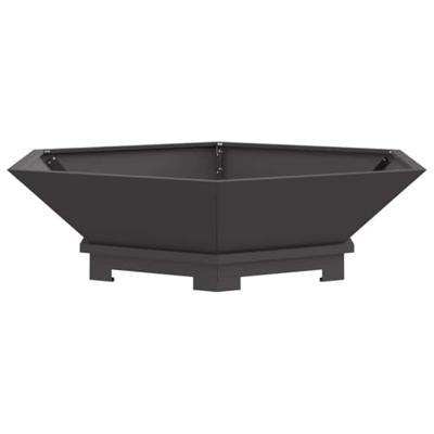 Vuurkorf Zwart 100 x 100 x 28 cm Staal