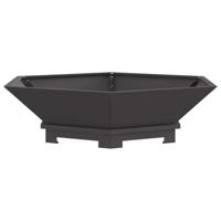 Vuurkorf Zwart 100 x 100 x 28 cm Staal - thumbnail