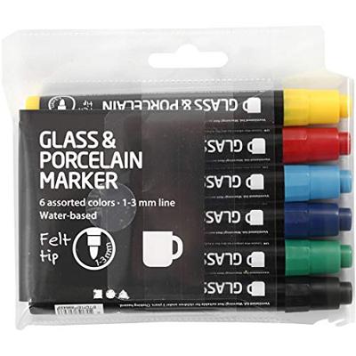 Creativ Company Glas- en porseleinstiften semi dekkend, 6st.