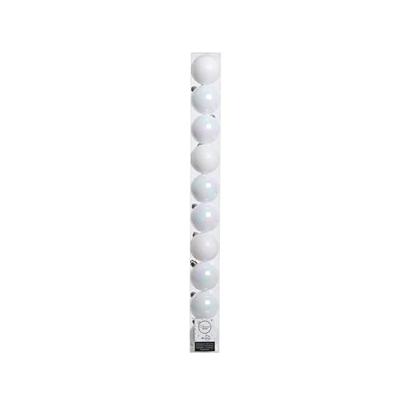 Decoris kerstballen set plastic 10st zilver 6cm