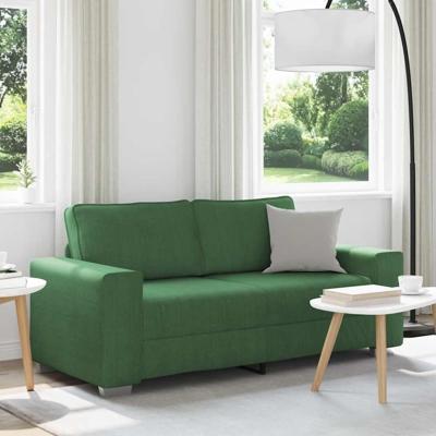 Loveseat Sofa Donkergroen 140 cm Corduroy Stof