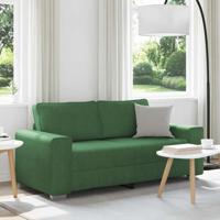 Loveseat Sofa Donkergroen 140 cm Corduroy Stof - thumbnail