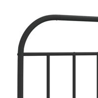 Bedframe met hoofd- en voeteneinde metaal zwart 80x200 cm - thumbnail