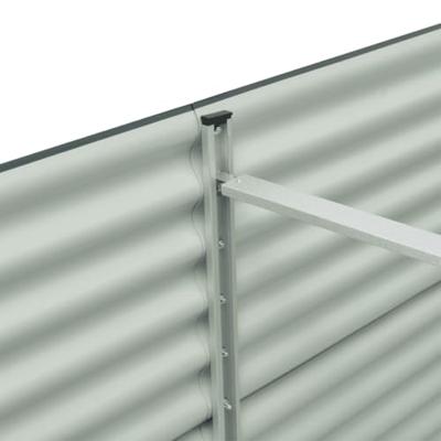 VidaXL Plantenbak verhoogd 240x80x81 cm gegalvaniseerd staal grijs VidaXL Plantenbak verhoogd 240x80x81 cm gegalvaniseerd staal grijs