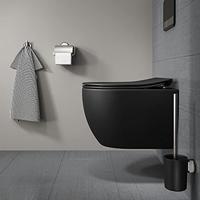 Toiletborstel Met Houder Tiger Tune Mat Zwart - thumbnail