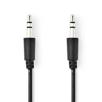 Nedis Stereo-Audiokabel | 3,5 mm Male | 3,5 mm Male | Vernikkeld | 1.00 m | Rond | Zwart | Label - CAGL22005BK10