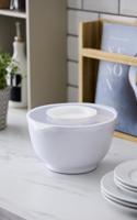 Margrethe beslagkom 3L met deksel wit - thumbnail