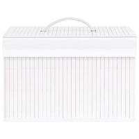 VidaXL Opbergboxen 4 st bamboe wit - thumbnail