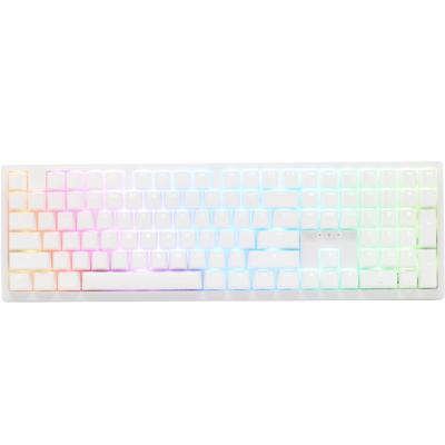 Ducky zero 6108 pure white, gaming toetsenbord (wit, us lay-out, cherry mx2a red, rgb leds, double-shot pbt, hot swap, 2.4ghz | bluetooth | usb-c)