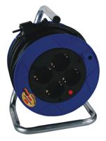 Brennenstuhl Compact kabelhaspel 15 meter, 4x geaard - thumbnail