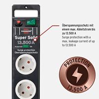 Brennenstuhl Super-Solid overspanningsbeveiliging 13.500A 8-voudig zwart 2,5m H05VV-F 3G1,5 - 1153380318 - thumbnail